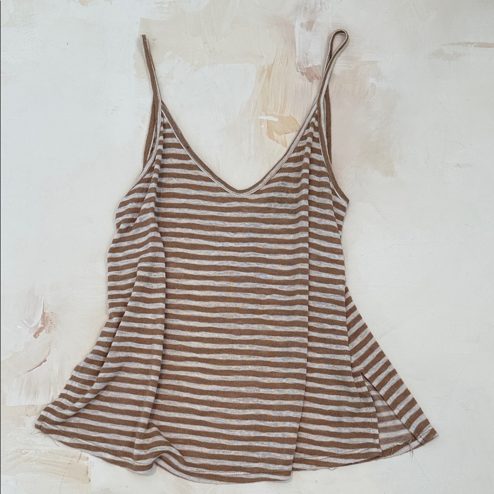 Brown and Cream Striped Camisole